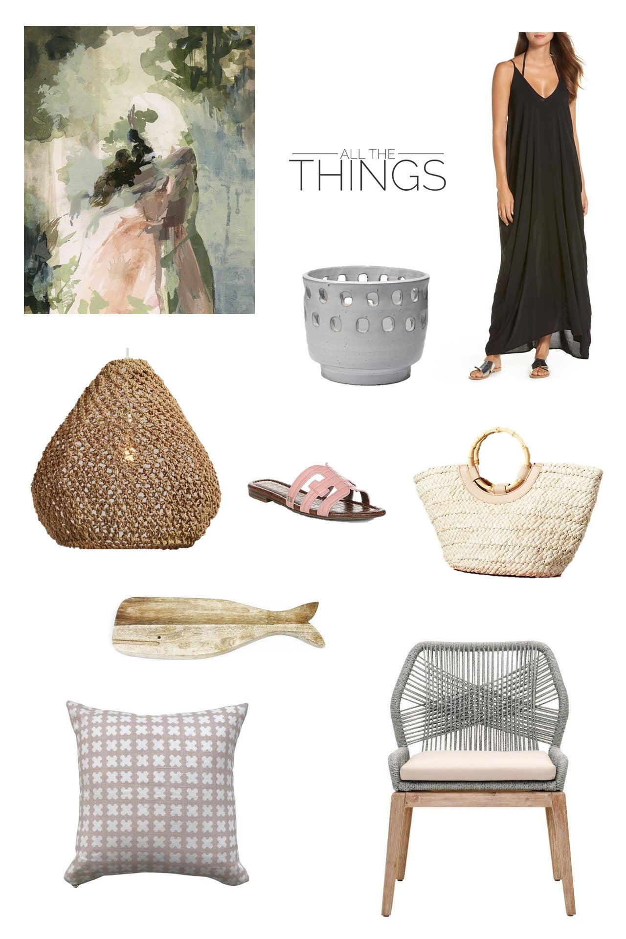 all the things summer favorites black nordstom dress loom chair felix pillow clare essaler art woven pendant