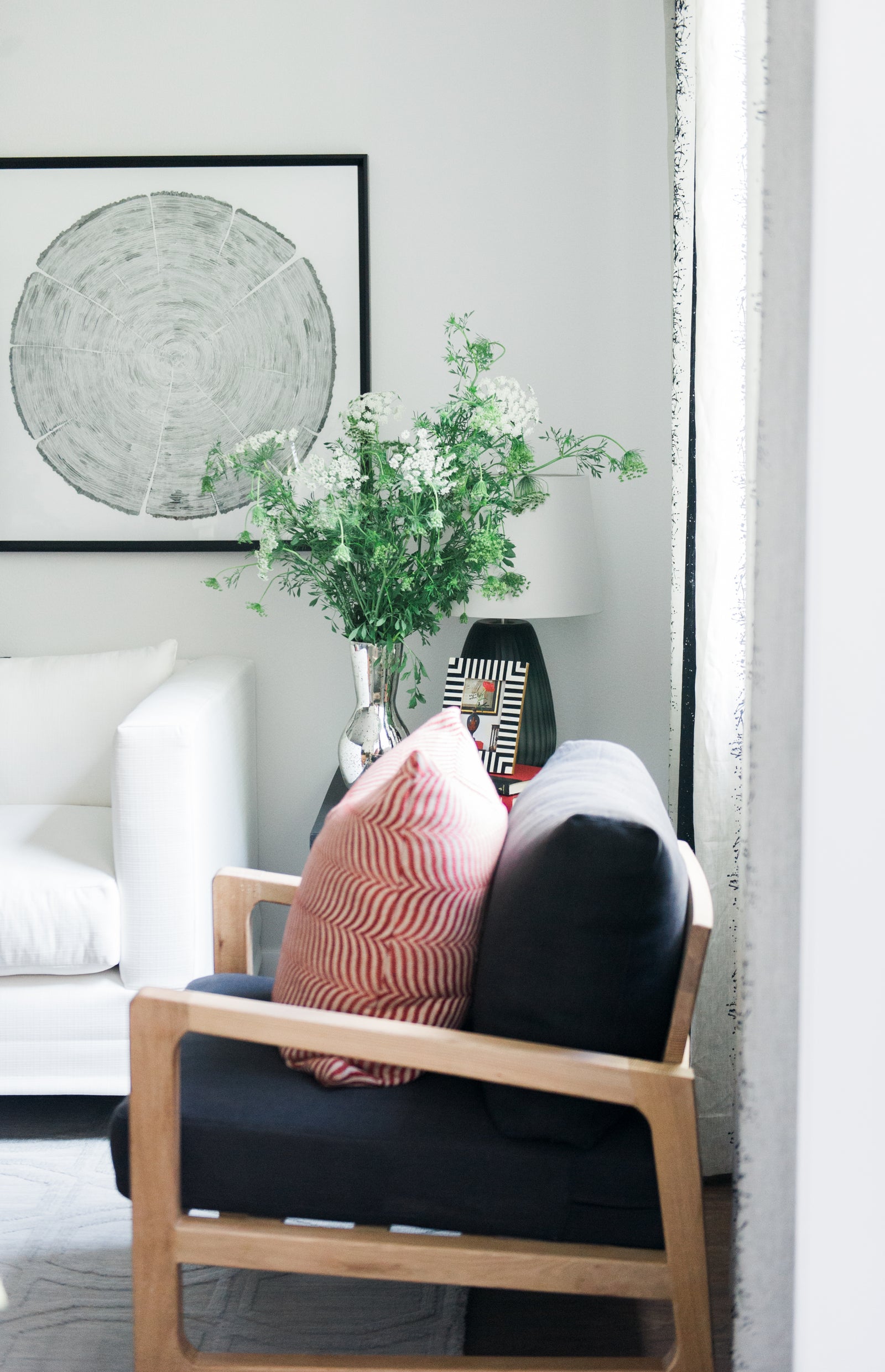 greige design shop + interiors pasadena home furnishings and accessories red and black artwork