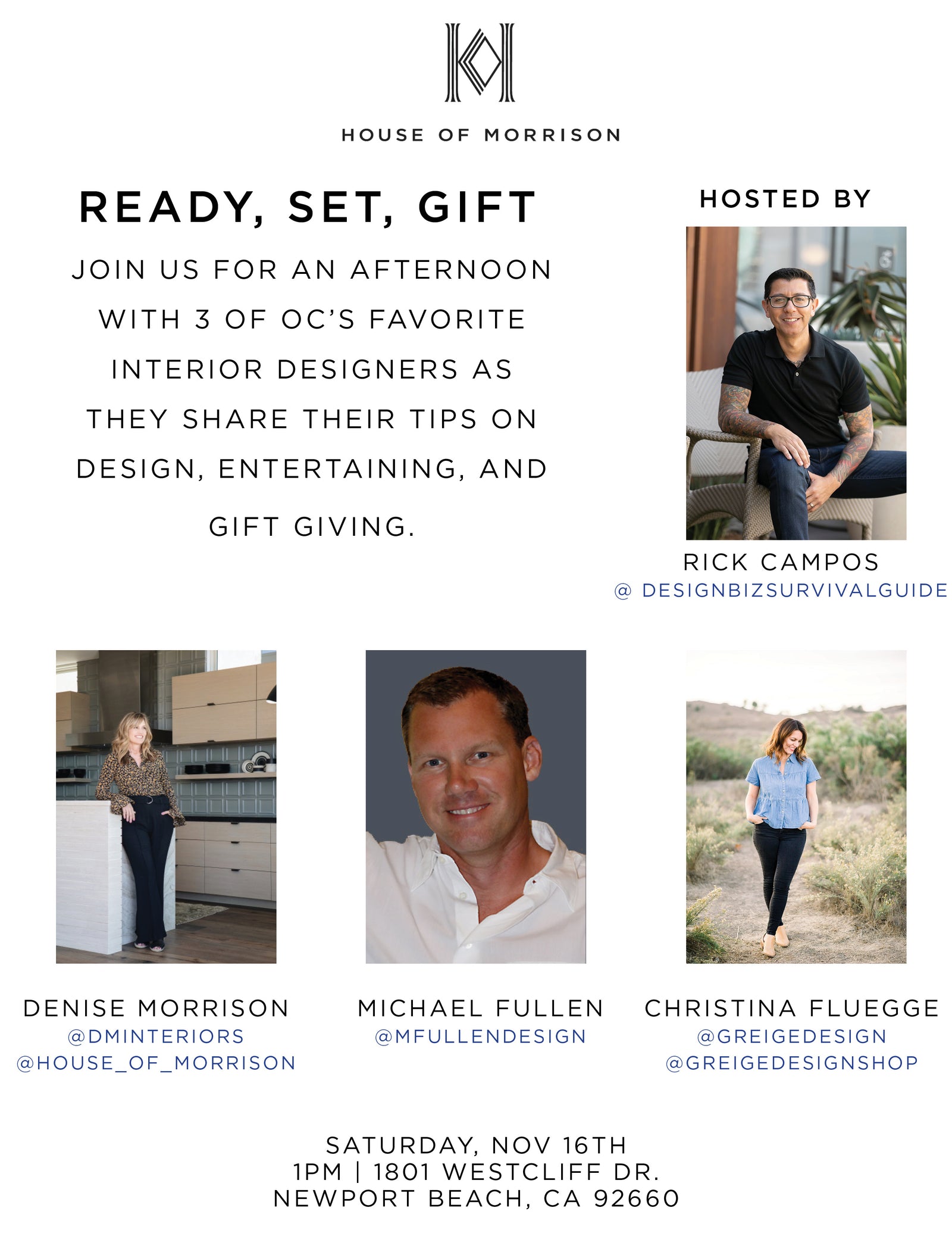 Come see Christina at House of Morrison this weekend!