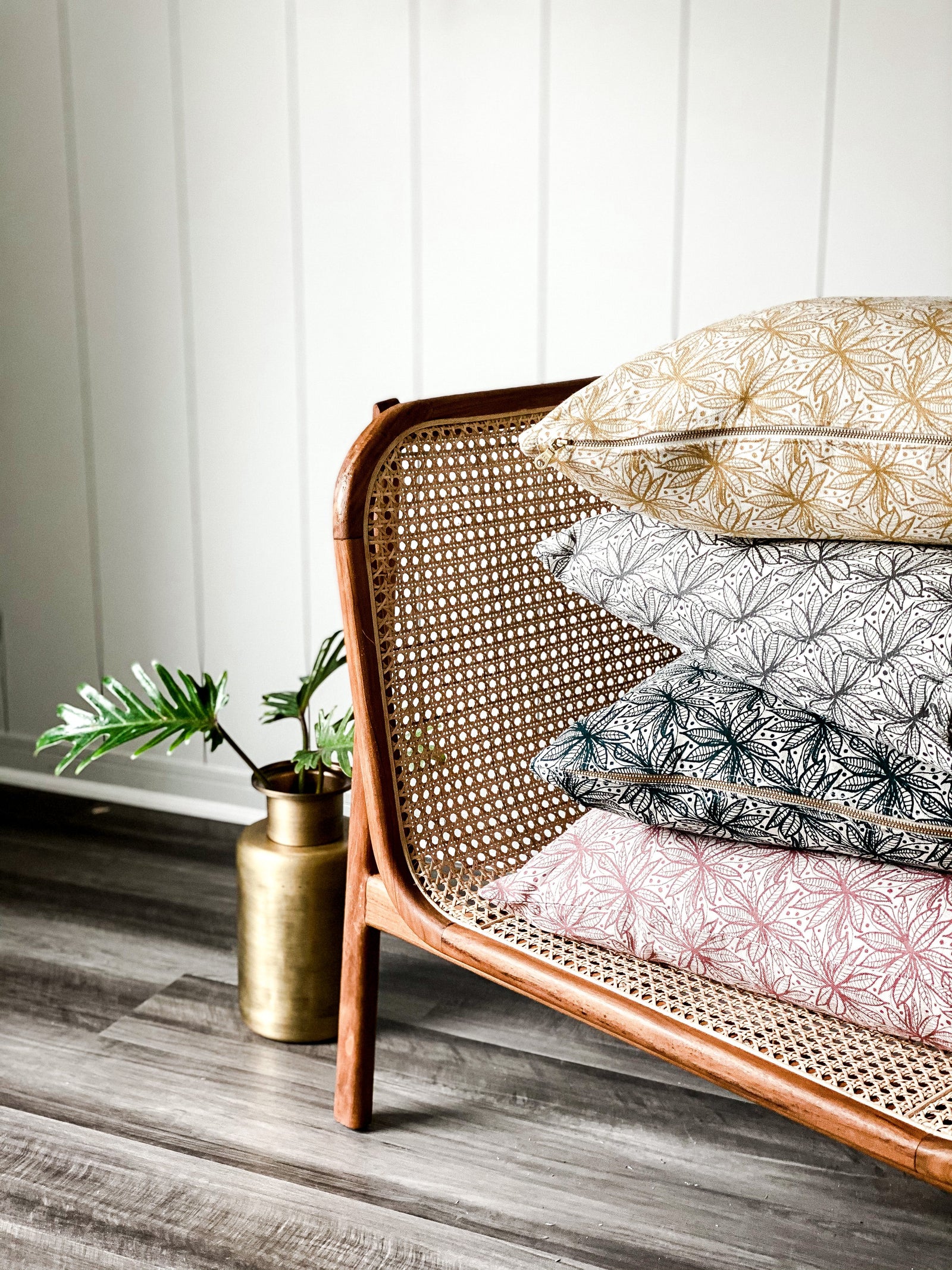 greige textiles pillows