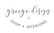 logo of greige design shop + interiors