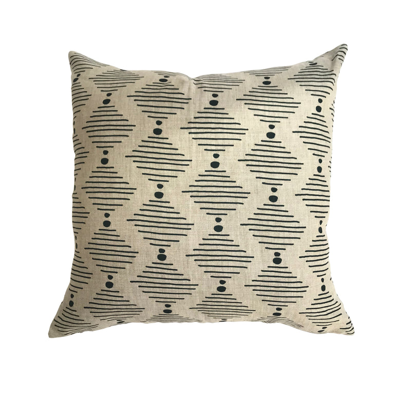 Hinkley pillow in Dublin on Oatmeal greige design